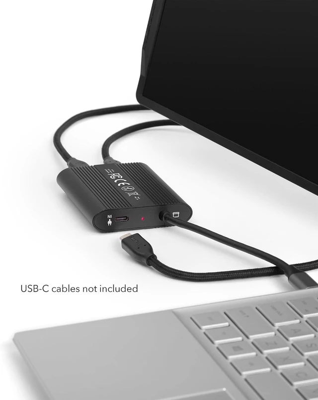 Alt view image 4 of 6 - SideTrak USB-C Adapter, Laptop Compatible, Multi Charging, Travel Friendly, USB Type C with Pass-Through Power, Black, Compatible with SideTrak Solo and Swivel Triple Screen Monitors