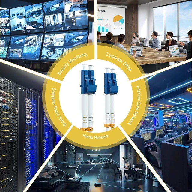 Alt view image 6 of 7 - OS2 Fiber LC to LC 100M/328FT, 1GB/10GB Fiber Optic Internet Cable Single Mode Duplex 9/125um, Length Options: 0.2m-100m, 2mm LSZH