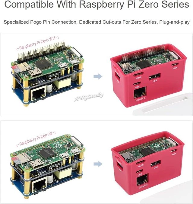 Alt view image 3 of 7 - PoE ETH Ethernet USB HUB Box HAT USB-HUB-Box for Raspberry Pi Zero @XYGStudy (PoE-ETH-USB-HUB-Box)