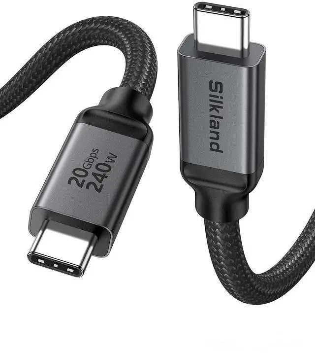 Main image of Silkland USB 4 Cable Long for Thunderbolt 4 Cable 16.5FT/5M, 20Gbps Data Sync, 5K/4K@60Hz, 240W Charging, USB C Thunderbolt Cable, Compatible for MacBook, Dock, iPhone 17/16, ARZOPA, KYY, SSD