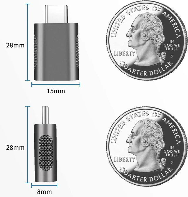 Alt view image 5 of 7 - Hoppac USB 3.1 to USB C Adapter, High Speed Transmission, USB C Male to Female, Thunderbolt 3 Type C to USB Adapter with OTG Support for MacBook Air/Pro/iPad Pro