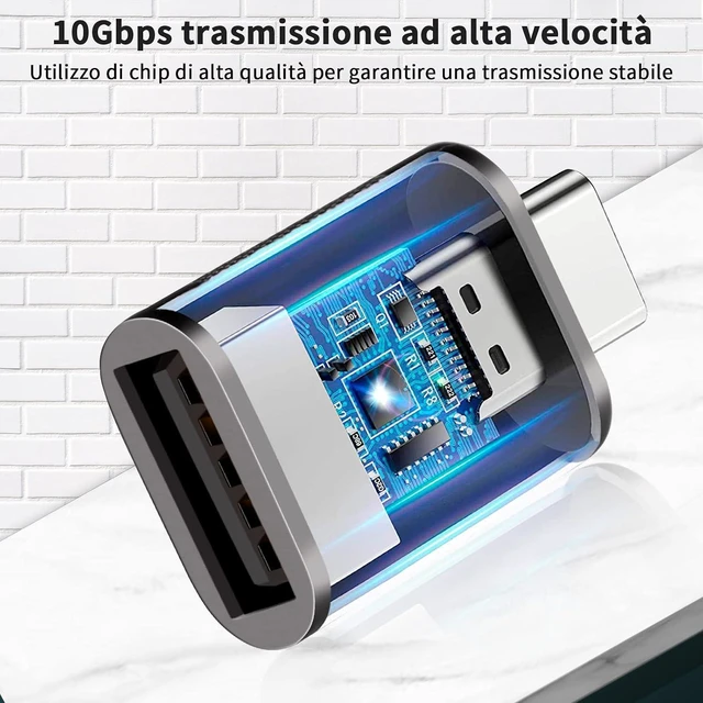 Alt view image 6 of 7 - Hoppac USB 3.1 to USB C Adapter, High Speed Transmission, USB C Male to Female, Thunderbolt 3 Type C to USB Adapter with OTG Support for MacBook Air/Pro/iPad Pro