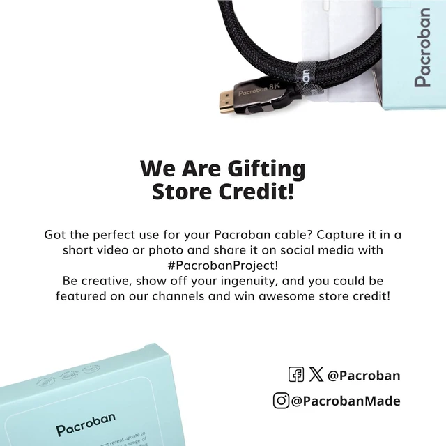 Alt view image 7 of 7 - Pacroban - 8K HDMI 2.1 Cable (6ft) 48Gbps Ultra High Speed Cable CL3 Rated in-Wall Safe, 10K 5K 4K 1080p at 120Hz 60Hz - Supports Dynamic HDR, HDCP, Dolby Vision, Dolby Atmos, Ethernet