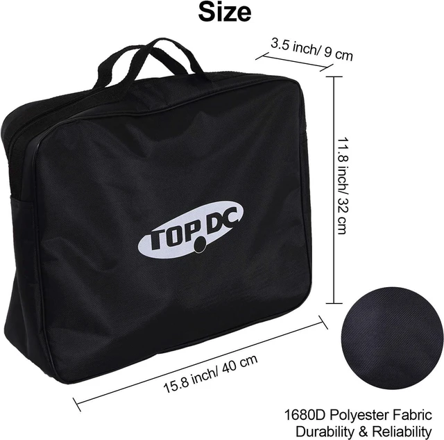 Alt view image 5 of 6 - TOPDC 15.7"x12.6" Tools Cable Bag, Jumper Cable Bag, Storage & Organizer for Cables, Cords, and Hoses Including EV Charging Cables for Electric Vehicles