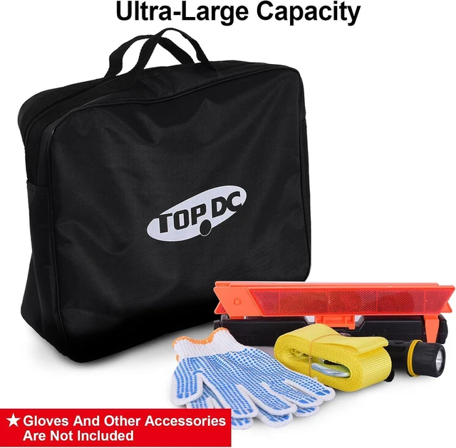 Alt view image 4 of 6 - TOPDC 15.7"x12.6" Tools Cable Bag, Jumper Cable Bag, Storage & Organizer for Cables, Cords, and Hoses Including EV Charging Cables for Electric Vehicles