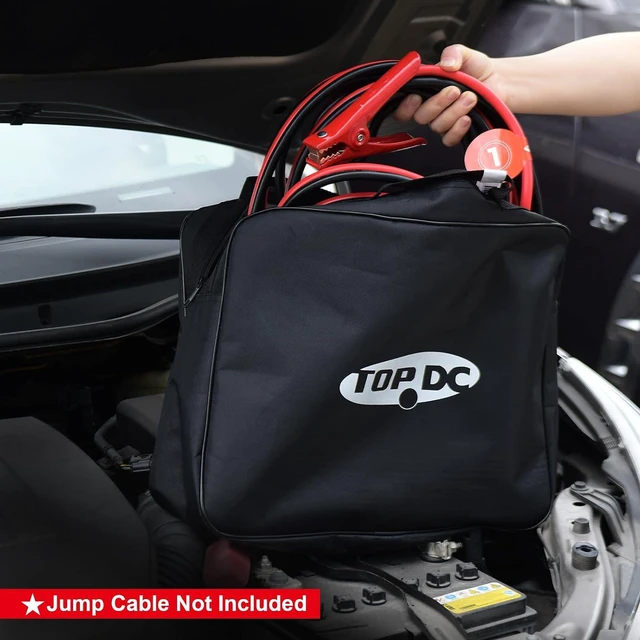 Alt view image 6 of 6 - TOPDC 15.7"x12.6" Tools Cable Bag, Jumper Cable Bag, Storage & Organizer for Cables, Cords, and Hoses Including EV Charging Cables for Electric Vehicles