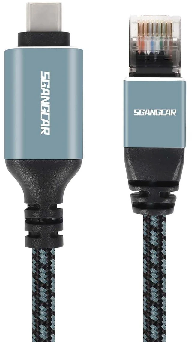 Alt view image 7 of 7 - USB C to Ethernet Cable,25 Feet Type C to Gigabit Ethernet Cable,USB C to RJ45 Cable Compatible Thunderbolt 3/4,Directly Connected to Smartphone, Laptop, PC, Switch, Router, Modem