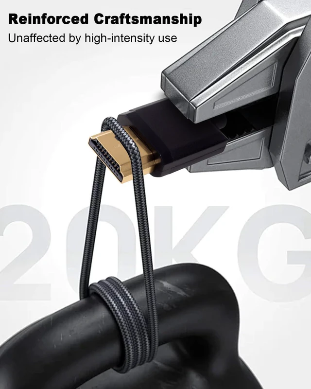 Alt view image 6 of 7 - Duttek Micro HDMI to HDMI 90 Degree Cable, 90 Degree HDMI to Micro HDMI Coiled Cable, Extreme Slim Left Angled Micro HDMI Male to HDMI Male Coiled Cable for 1080P, 4K, Ultra HD, 3D (3.3FT/1M)