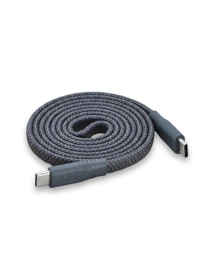 Main image of CIO Flat Spiral Cable (Light Black), CtoC 1m (Type-C/USB-C) PD Fast Charging Flat Magnetic Magnetic Snap Integrated Charging Cable PD 240W Data Transfer 480Mbps Memory for iPhone 17/16/15, Macbook Pro