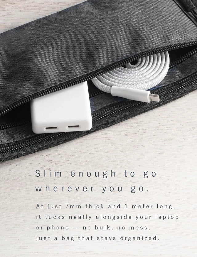 Alt view image 4 of 7 - CIO Flat Spiral Cable (Light Black), CtoC 1m (Type-C/USB-C) PD Fast Charging Flat Magnetic Magnetic Snap Integrated Charging Cable PD 240W Data Transfer 480Mbps Memory for iPhone 17/16/15, Macbook Pro