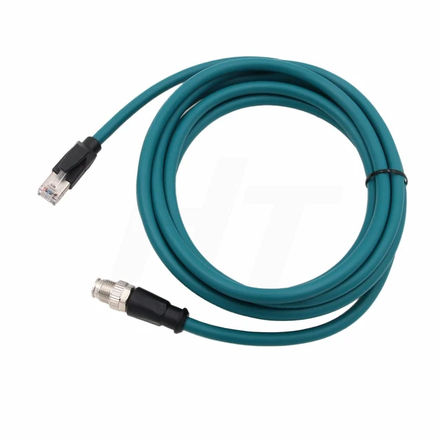 Alt view image 7 of 7 - HangTon Ethernet Cable for Cognex in Sight 9000 7000gen2 2000 Microscan Basler Camera Sensor Computer Switch, M12 8 Pin X-Code RJ45 Network, 3M