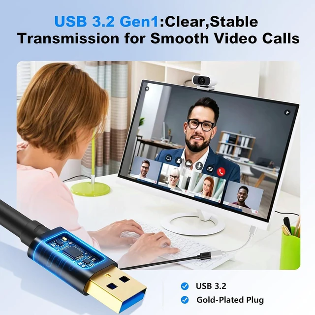 Alt view image 5 of 7 - USB 3.0 Extension Cable 25Ft,USB 3.0 High Speed Extender Cord Type A Male to A Female for PlayStation, Xbox, USB Flash Drive, Card Reader, Hard Drive,Keyboard, Printer, Scanner(25Ft/8M)