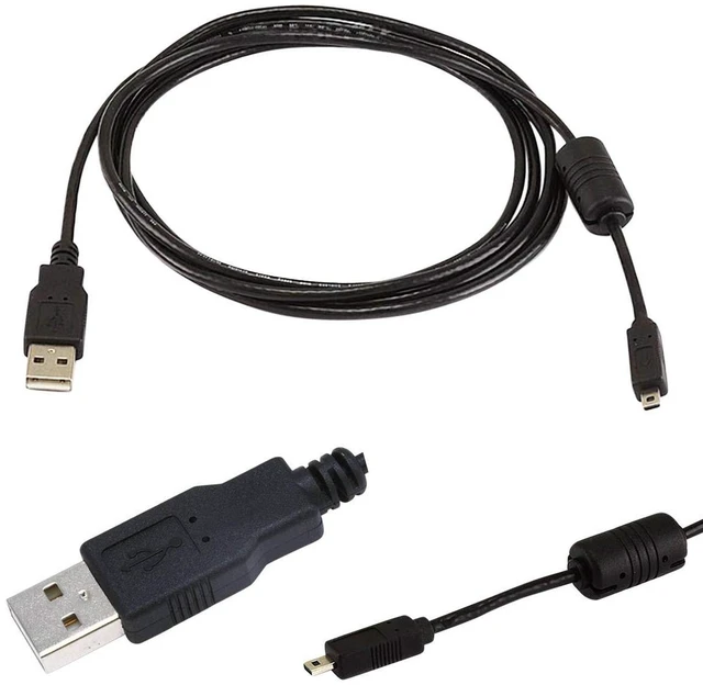 Alt view image 2 of 3 - USB Cable for Nikon Coolpix L120, 6 FT, Black, Male-to-Female, 4 Pin, Tangle Free, 4608 kbps, 5V, Compatible with Nikon Coolpix L120, Mac, PC