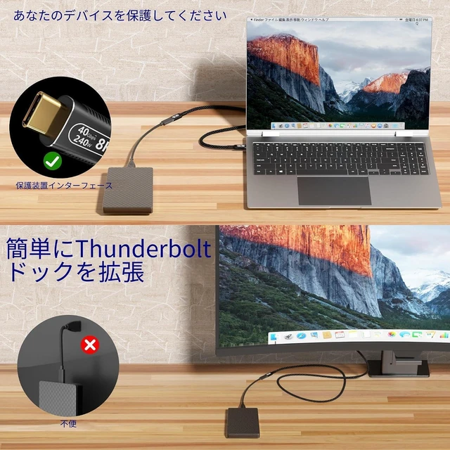 Alt view image 7 of 7 - 10ft/3M USB-C Extension Cable for Thunderbolt 4,Male to Female,40Gbps Data Transfer, 8K@60Hz Video, 140W PD Fast Charging, Universal for USB4/3, M-acBook Pro, Gaming Monitors & Type-C Devices