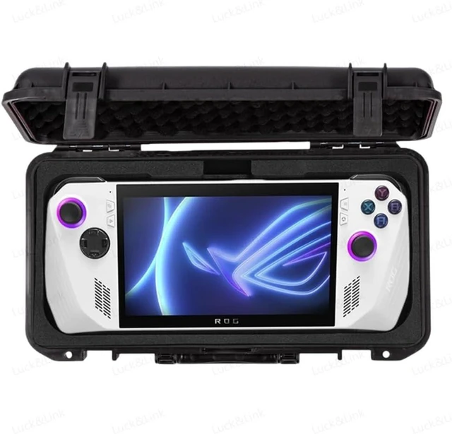Alt view image 4 of 7 - Hard Handheld Case for ASUS ROG Ally X/ROG Ally can Hold Console, Power Adapter, Charging Cable, Protective Travel Case Waterproof Shockproof Hard Shell Storage Bag for ROG Ally Accessories