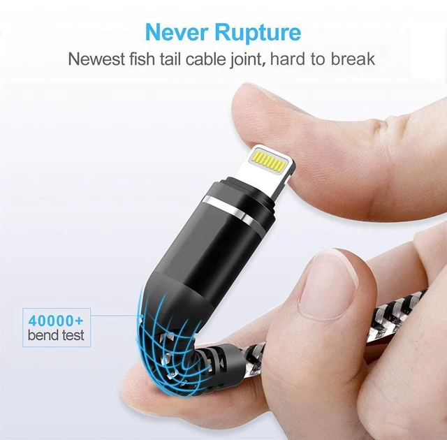 Alt view image 5 of 7 - 6ft 3Pack Charger Cord