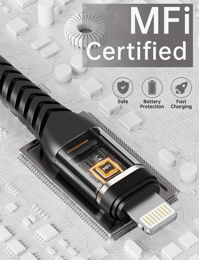 Alt view image 4 of 7 - 6ft 3Pack Charger Cord