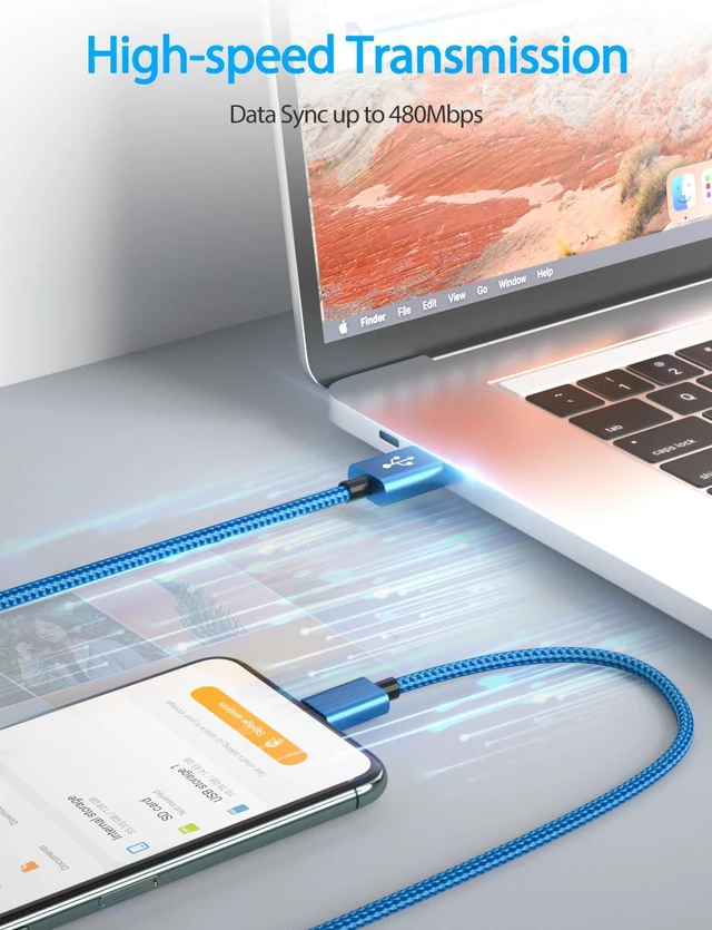 Alt view image 6 of 7 - USB C Cable, VOTY Braided 10ft Fast Charging Cord for Samsung Galaxy S8 S9 S10 Plus S9+ S10E Note 8 9 10 Moto G7 G6 Z4 Z3 Z2 Z Play, LG G8 G7 V40 V30 Type C Charger for GoPro Hero 7 6 5 Nintendo