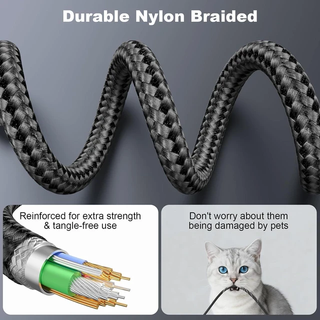 Alt view image 5 of 7 - USB C to C Cable 3ft 2Pack Coiled USB C Charger Cable for Car Type C Fast Charging Cable for iPhone 17/16/15/Plus/Pro/Pro Max/Samsung Galaxy S23 Nylon Braided USBC Cable