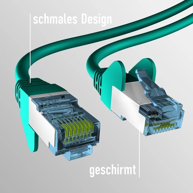 Alt view image 4 of 5 - EFB-Elektronik - CAT. 7 Network Cable up to 10 Gbit - 15m LAN Cable Ethernet Cable Patch Cable with Jack/Kink Protection - RJ45 Connection, S/FTP PIMF Shielding - Green