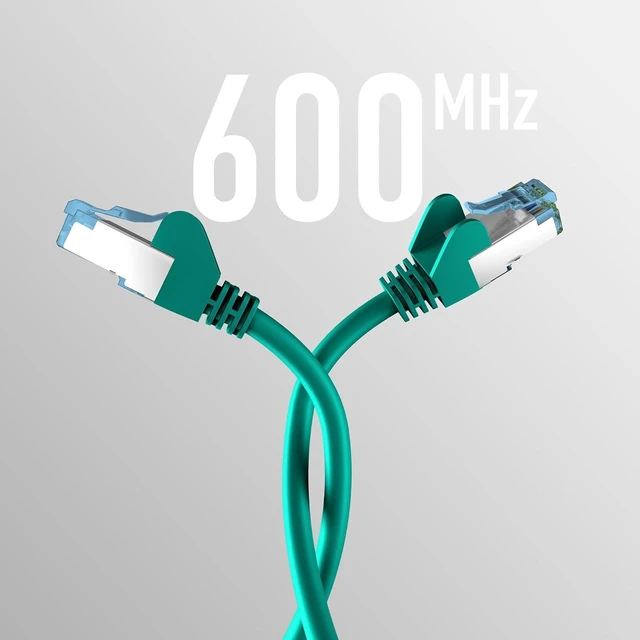 Alt view image 5 of 5 - EFB-Elektronik - CAT. 7 Network Cable up to 10 Gbit - 15m LAN Cable Ethernet Cable Patch Cable with Jack/Kink Protection - RJ45 Connection, S/FTP PIMF Shielding - Green