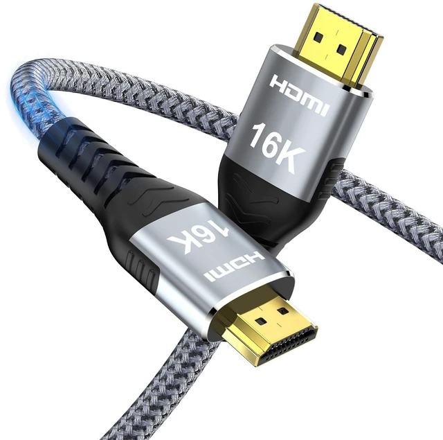 Main image of 16K 10K 8K HDMI 2.2 Cable 10FT, 96Gbps Ultra High Speed 16@60Hz 8K@240Hz 4K@480Hz Braided HDMI Cord, HDCP 2.2 & 2.3, Dynamic HDR, eARC, Compatible with P5S HDTV PC Monitor Xbox Series