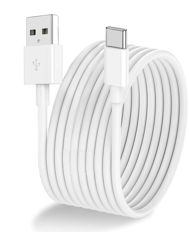 Main image of 2-Pack 10FT USB A to USB C Charger Cable Fit for iPad Pro 13/11 inch (M4), iPad Pro 12.9/11, IPad Air (M2/M3), iPad mini 7/6, ipad 10th/11th Gen, iPhone 17 16 15 Charger Cable Replacement (White)