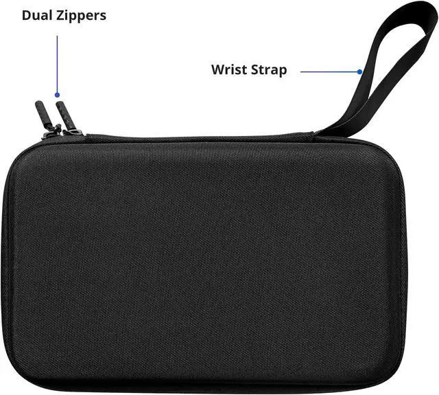 Alt view image 4 of 5 - abxylute Portable Nylon Carrying Bag S9 Mobile Controller, with Mesh Pocket, Dual Zippers, Securing Band and Wrist Strap (Black)