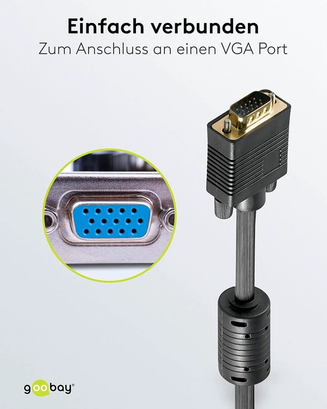 Alt view image 4 of 5 - Wentronic 20m SVGA XGA 2000 Monitor Cable
