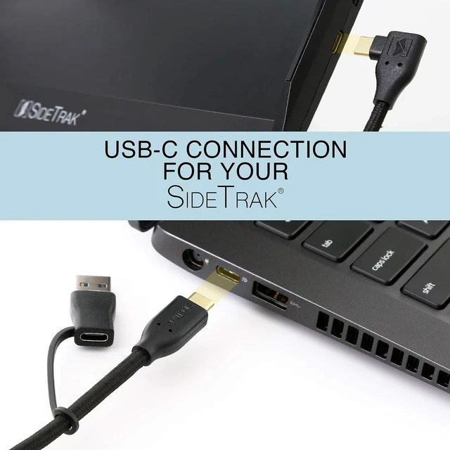 Alt view image 2 of 7 - SideTrak USB-C to USB-C Cable & USB-A Adapter