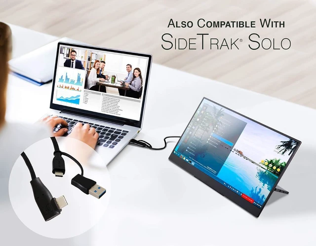 Alt view image 5 of 7 - SideTrak USB-C to USB-C Cable & USB-A Adapter