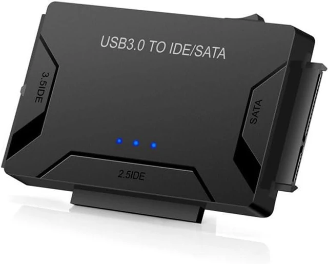 Main image of USB 3.0 to IDE/SATA Hard Drive Adapter, External Converter for 2.5" 3.5" IDE SATA HDD SSD DVD Optical Drive, Universal Hard Drive Reader w/12V 2A Power Supply Support 6TB