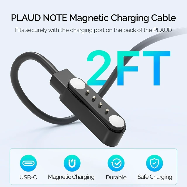 Alt view image 2 of 7 - E ECSEM Magnetic Charger Cable for BZOJIFO X16 Bone Conduction Headphones, Replacement High Speed USB Charging Cable Cord for BZOJIFO X16 Headphones