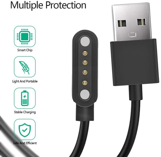 Alt view image 5 of 7 - E ECSEM Magnetic Charger Cable for BZOJIFO X16 Bone Conduction Headphones, Replacement High Speed USB Charging Cable Cord for BZOJIFO X16 Headphones