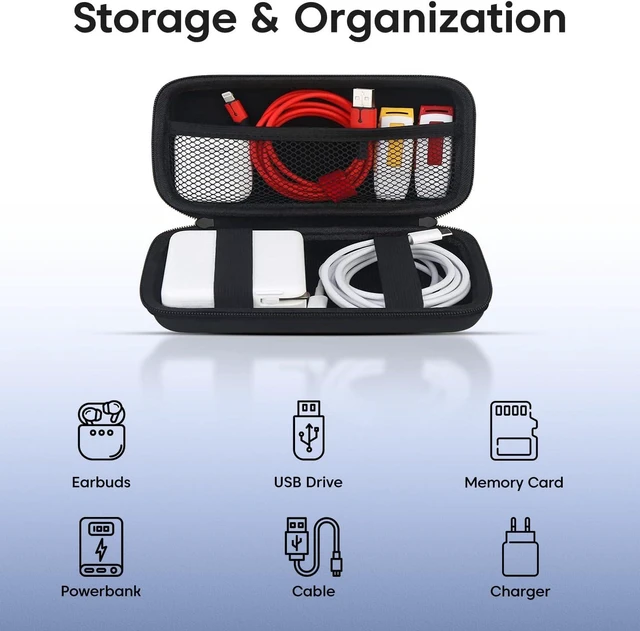 Alt view image 5 of 7 - Sounce Portable Electronic Accessories Organizer - Travel-Friendly Pouch for Vlogging Camera, USB Cables, Power Banks, Adapters, Hard Disks, and More