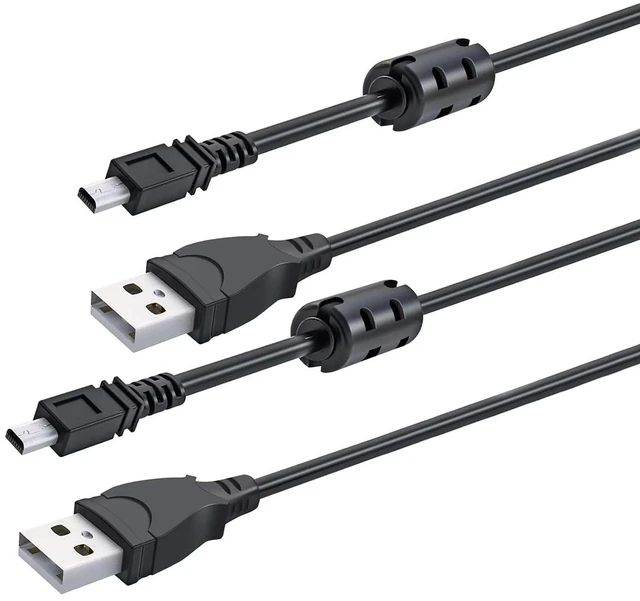 Main image of 2 Pack Replacement USB Camera Data Cord for Fujifilm X10, X20, XF1, FinePix S4500 S4200 JX650 JX660 JX675 JX680 AX385 AX500 AX510 AX550 J100 J26 J27 J28 J29 J30 J32 J35 Charger Charging Cable & More