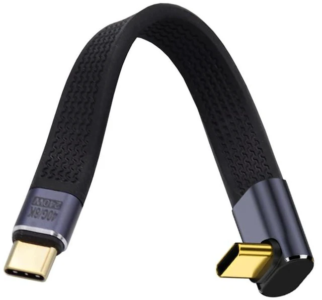 Main image of Slim Flat FPC Data Cable Type C USB-C Male to Male USB4 40Gbps 100W 8K for 5.1 inch Laptop Phone