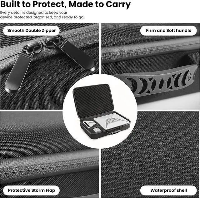 Alt view image 3 of 7 - Starlink Mini Case Shockproof Hard Carrying Case for Starlink Mini Kit, Portable Travel Case with Foam for Cables, Mount & Router, Lightweight Protective Storage Bag for Camping, RV & Travel