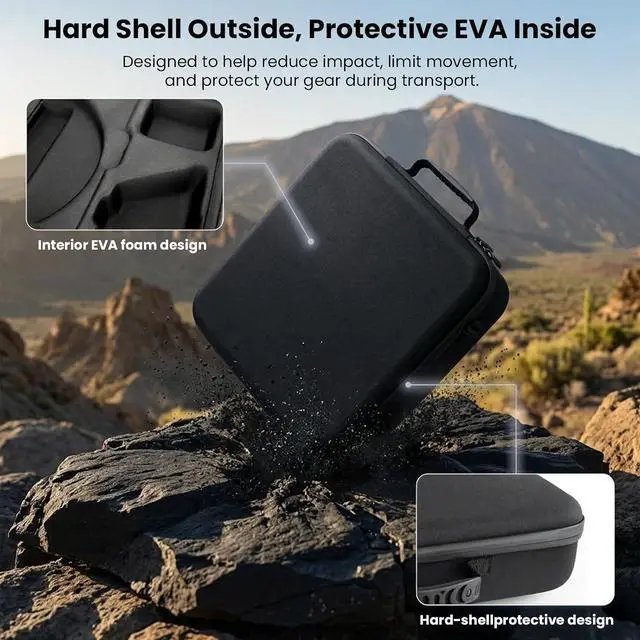 Alt view image 6 of 7 - Starlink Mini Case Shockproof Hard Carrying Case for Starlink Mini Kit, Portable Travel Case with Foam for Cables, Mount & Router, Lightweight Protective Storage Bag for Camping, RV & Travel