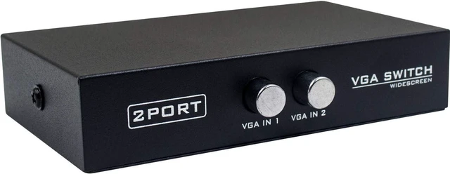 Main image of Duttek 2-Port VGA Switch 2 in 1 Out for PC or Monitor Sharing or Switching
