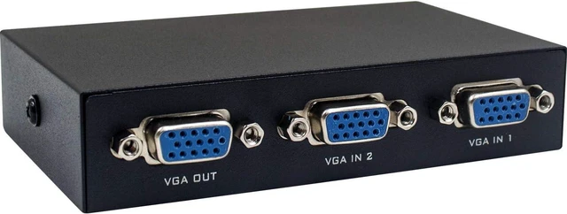 Alt view image 2 of 6 - Duttek 2-Port VGA Switch 2 in 1 Out for PC or Monitor Sharing or Switching
