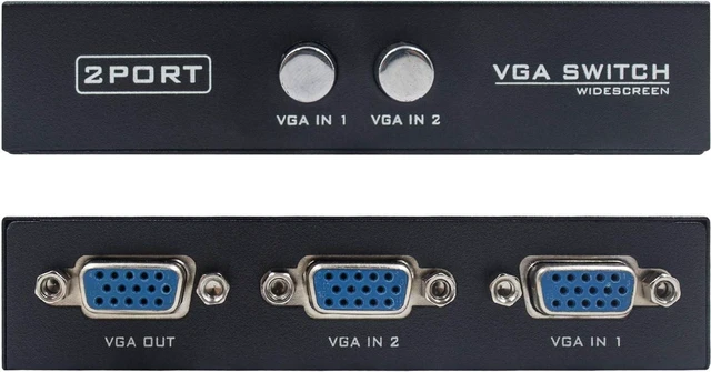 Alt view image 4 of 6 - Duttek 2-Port VGA Switch 2 in 1 Out for PC or Monitor Sharing or Switching