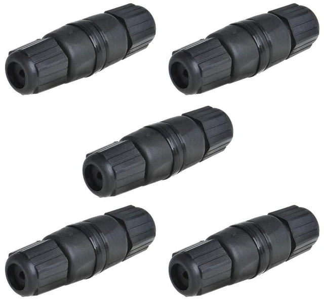 Main image of 5PCS M25AP2 Shielded RJ45 Waterproof Cat5/5e/6 8P8C Connector IP67 Ethernet LAN Cable Connector Double Head Outdoor LAN Coupler Adapter Female to Female