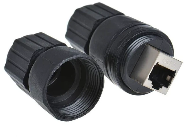 Alt view image 3 of 7 - 5PCS M25AP2 Shielded RJ45 Waterproof Cat5/5e/6 8P8C Connector IP67 Ethernet LAN Cable Connector Double Head Outdoor LAN Coupler Adapter Female to Female