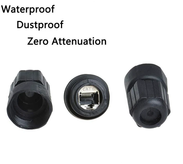 Alt view image 4 of 7 - 5PCS M25AP2 Shielded RJ45 Waterproof Cat5/5e/6 8P8C Connector IP67 Ethernet LAN Cable Connector Double Head Outdoor LAN Coupler Adapter Female to Female