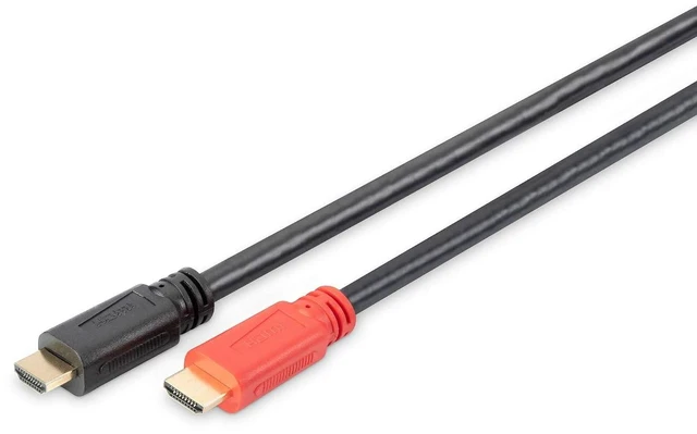Main image of DIGITUS Assmann 20m Male to Male HDMI High Speed with Ethernet Connection Cable with Amplifier - Black