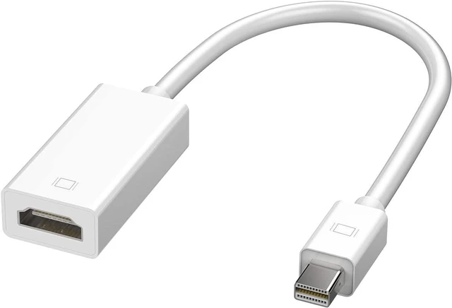 Alt view image 2 of 6 - Mini DisplayPort to HDMI, Gold Plated Mini DisplayPort (Thunderbolt Port Compatible) to HDMI Male to Female Cable, HDTV Adapter Converter