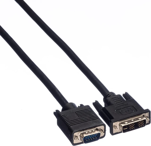 Alt view image 3 of 3 - Value DVI-VGA Cable DVI (12+5) ST to VGA ST 2 m