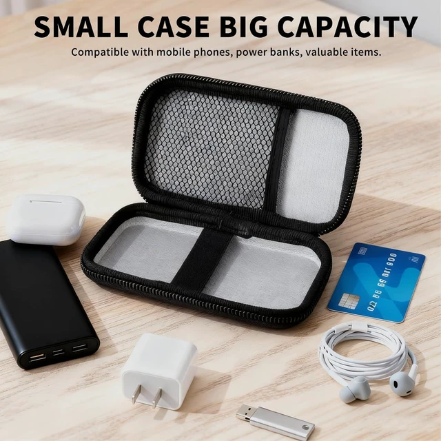 Alt view image 5 of 7 - 6500°F Fire-Resistant Hard Protective Travel Case,Waterproof Electronic Organizer for Anker/Jackery/RAVPower Power Bank with Fireproof Zipper,Shockproof EVA Carrying Case for Cell Phones/Earbuds