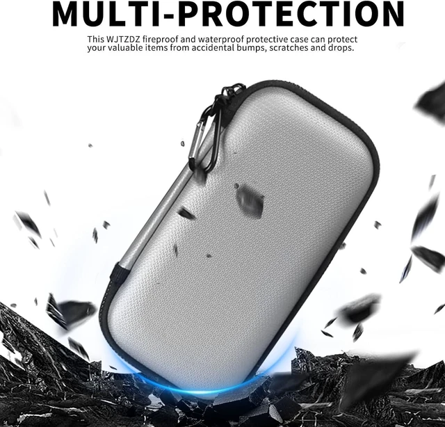Alt view image 6 of 7 - 6500°F Fire-Resistant Hard Protective Travel Case,Waterproof Electronic Organizer for Anker/Jackery/RAVPower Power Bank with Fireproof Zipper,Shockproof EVA Carrying Case for Cell Phones/Earbuds